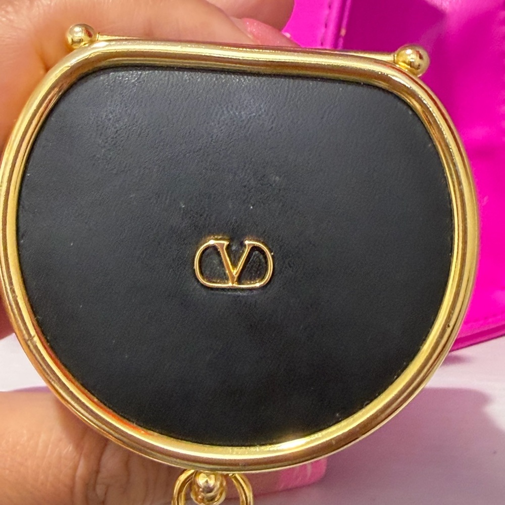 Valentino Garavani Black and Gold Coin Pouch - Picture 7 of 14